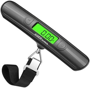 4UMOR Pèse Bagages de Voyage Max 50kg/110lb en Acier Inoxydable Écran LED Pèse Valise Électronique de Précision Bouton d'Unité Indépendant g/kg/oz/lb Fonction Tare Balance Bagage Valise Voyage