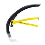 FINIS Stability Swimmer's Snorkel Center-Mount Snorkel Set for Swimming Laps & Training - Snorkel Gear with Adjustable Fit, Dynamic Shape, and Silicone Mouthpiece - Black