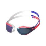 Speedo Unisex Adult Swim Goggles Mirrored Fastskin Hyper Elite - Radiant Red/True Cobalt/White, One Size