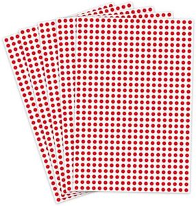 Starboling Dot Stickers,1/4 Inch Red Circle Stickers,3000pcs Self-Adhesive Color Coding Labels,Round Labeling Stickers for Office Classroom Garage Sale