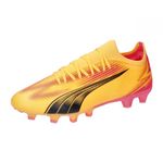 Puma Unisex Adults Ultra Match Fg/Ag Soccer Shoes, Sun Stream-Puma Black-Sunset Glow, 10 UK