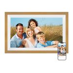 Digital Photo Frame 15 inch, Digital Photo Frame WiFi, 32 GB Memory 1920x1080 FHD IPS Touchscreen, Automatic Rotation, Digital Picture Frame Sharing Photo Images Music Video