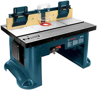 BOSCH RA1181 Benchtop Router Table 27 in. x 18 in. Aluminum Top with 2-1/2 in. Vacuum Hose Port