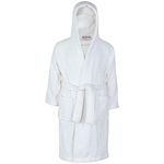 A2Z 4 Kids Girls Boys Terry Towel White Robe 100% Cotton Dressing Gown - Towel Bathrobe White_13