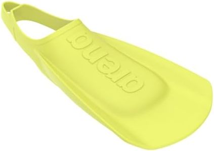 Arena Unisex Adult Comfortable Lightweight Swim Training Fins for Men and Women Silicone Short Blade Flippers Open Heel Design, Lime, 6-7