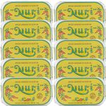 Nuri Portuguese Sardines- Many Flavors Available with Sriracha Packets & Utensils, Salt & Pepper Bundle Pack (Pack of 10)