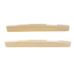 Musiclily Pro 73.15mm Universal Compensated Bone Saddle for 6-String Acoustic Guitar, Ivory (Set of 2)