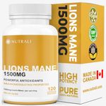 MAXIMUM POTENCY Lions Mane Supplement Extract Capsules – 1500mg per Serving (3 capsules), Potent Brain Nootropic Supplement, Improved Focus, Memory, and Increased Energy. Perfect for making Mushroom Coffee. Non-GMO, Vegan, Gluten Free. 120 Canadian Grown Mushroom Capsules