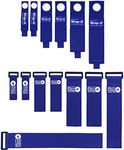 Heavy-Duty and Super-Stretch Wrap-It Storage Straps - Assorted 14-Pack (Sapphire Blue) - Hook and Loop Storage Straps, Extension Cord Organizer, Hose Storage, RV Cable Straps