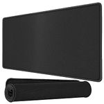 MATSON Extra Large Mouse Pad Gaming Mouse Pad, Extended Large Desk mat, Mousepad for Laptop, Mouse Pads for PC Keyboard with Non-Slip Rubber Base Black with Black Border (70 X 30 cm)