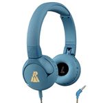 POGS Kids Wired Headphones | The Elephant 2 | Foldable, Durable Headphones for Kids 3+ | Volume Limited 85dB, Microphone | On-Ear | Music-Sharing Function Safe 3.5 mm audio cable (rBlue)