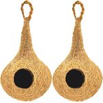 LIVEONCE Natural bhaya Bird nest for Cages and breeding for All Medium,Small Birds with self adheshive Hanging Hooks Pack of 2