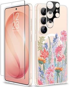 GVIEWIN Compatible with Samsung Galaxy S26 Ultra Case Compatible with MagSafe, Clear Floral Shockproof Protective Women Phone Case, Non-Yellowing, Screen &Camera Lens Protector 6.9", Botanica/Colorful