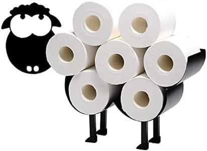 Sheep Decorative Toilet Paper Holder Toilet Paper Holder Funny Bathroom Art Toilet Paper Stand Toilet Tissue Paper Storage Metallic Design Free-Standing Bathroom Tissue Storage Toilet Roll Holder