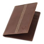 PELLE TORO Minifold Leather Credit Card Holder Wallet for Men, Thin RFID Blocking Contactless Card Protector, Handmade Minimalist Slim Mens Card Wallet in Mens Gift Box, Brown Wallet