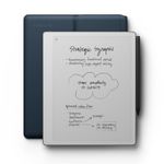 reMarkable Paper Pure bundle – 10.3” paper tablet with black-and-white display – Digital notebook for better writing and reading. Includes Ocean Blue Sleeve Folio and Marker Plus with built-in eraser