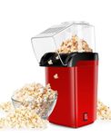 HIYAN'S Hot Air Popcorn Maker | Oil-Free Electric Popper with Measuring Cup & Lid | Fast Healthy Snack Maker for Home | BPA-Free, Easy One-Touch Operation