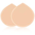 Korean Makeup Powder Puff 2 PCS, HEYMKGO Large Make Up Sponge Puffs for Foundation Concealer Loose Powder Teardrop Setting, Velvet Blender Sponges Puff Make-up Cushion Puff for Liquid Cream Powder