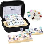 Mexican Train Dominoes Set with 4 W