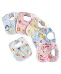 FLIPZON Waterproof and Quick Dry Baby Bibs, Pack of 6