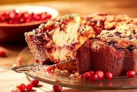My Grandma's Cape Cod Cranberry Coffee Cake - Moist & Fresh - Kosher Certified - Naturally Sweetened Trans Fat-Free Coffee Cakes Cinnamon Walnut Streusel 1.75 Pounds