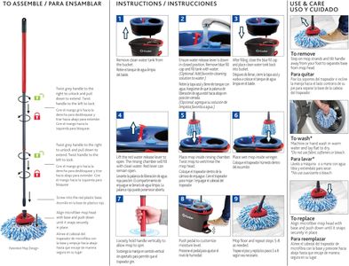 O-Cedar EasyWring Spin Mop – Grey Microfibre Floor Cleaning System