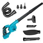 Cordless Leaf Blower for Makita 18V Battery, 120CFM 230MPH 2-in-1 Electric Leaf Blowers & Vacuum, Brushless Motor, 3 Variable Speed for Cleaning Patio, Yard, Sidewalk, Snow, Lawn (No Battery)