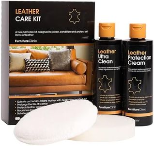 Kit d’Entretien pour Meubles en Cuir Furniture Clinic – Kit de Nettoyage Premium pour Canapés & Mobilier en Cuir – Nettoyant Cuir & Conditionneur Cuir 250 ml – Tous Types de Cuir