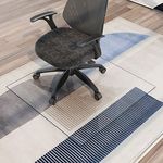 NeuType Glass Chair Mat, Tempered Glass Office Chair Mat for Carpet or Hardwood Floor - Effortless Rolling, Easy to Clean, Best for Your Home or Office Floor (36" x 36" x 1/4", Transparent)