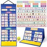 Visual Timetable 132 PECS Cards Weekly Behaviour Charts for Children, Now and Next Autism Sensory Equipment Magnetic Tile Board for Home School ADHD ASD