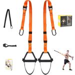 Moulyan Bodyweight Resistance Training Straps,Suspension Training straps Complete Home Gym Fitness Trainer kit for Full-Body Workout Easy Setup Gym Home Outdoors