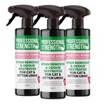 Professional Strength Cat Urine Destroyer, 500 ml (Pack of 3) – Enzymatic Spray to Eliminate Cat Urine Odour & Prevent Future Marking