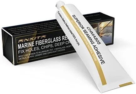 Ankita Marine Fiberglass Repair Kit for Boats - Gel Coat Repair Kit for Boats - Epoxy Filler for Fiberglass Boats Fix Holes, Chips, Deep Cracks, Chip Fix - White