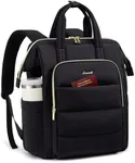 LOVEVOOK Laptop Backpack Women 18 inch,Lightweight Puffer Travel Backpacks for Women,Quilted Laptop Bag Computer Work Teacher Nurse Backpack,Womens Backpack Purse Daypack for College Business,Black