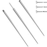 BodyAce 14G 16G 18G Titanium Piercing Taper, Threadless Insertion Pin Screw On Assistant Tool, Body Piercing Stretching Kit for Ear/Nose/Navel/Lip/Eyebrow [16G=1.2mm]