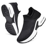 YHOON Shoes for Women Air Athletic Running Shoes Fashion Tennis Breathable Lightweight Walking Sneakers Black Size 6.5