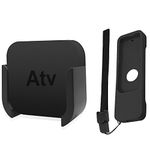 TV Mount Compatible with Apple TV 4th and 4K 5th Generation, SourceTon Wall Mount Compatible with Apple TV 4th / 4K 5th Gen, Bonus Protective Case Compatible with Apple TV 4K / 4th Gen Siri Remote