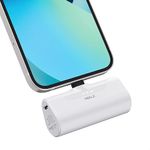 iWALK Mini Portable Charger 4500mAh Ultra-Compact Power Bank Small and Cute Battery Pack Compatible with iPhone 14/13/13 Pro/13 Pro Max /12/12 Pro/12 Pro Max/11 Pro/XR/X/8/Plus，Airpods and More,White