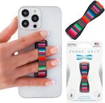 LOVEHANDLE Universal Phone Grip for Smartphones & Mini Tablets - Phone Holder for Hand - Wireless Charging Compatible - Made in The USA - Serape