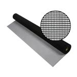 Aluminum Insect Screen Mesh Roll - Bug Screen for Patio, Window, Door, Porch - Mosquito Screen Metal Aluminum Screening - Replacement Screens for Windows & Doorway - 48 in x 50 ft, Black