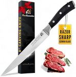 Pure Generation 8" Carving Knife for Meat - Brisket Knife, Razor Sharp German Steel Meat Knife, Slicing Knife for Turkey, Ham & Fruit, BBQ Knife, Meat Cutting Knife, Long Knife with Ergonomic Handle