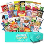 MunchyCravings Premium Snack Box (45 Ct.), Tasty and Healthy Snacks, Giftable and Great for Movie Nights, Easter, Birthdays, For Adults and Teens.