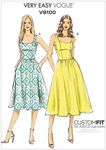 Vogue 9100 Misses' Pattern Sleeveless Gathered-Waist Dresses - Size 14-16-18-20-22