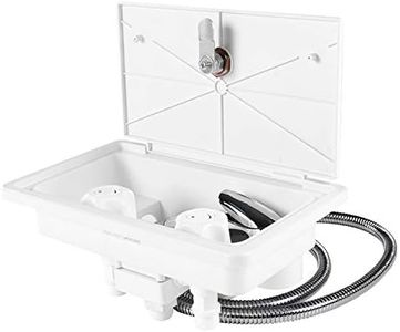 Leisure Coachworks RV Exterior Shower Box Kit Faucet Hose Camper Trailer Cowboy Shower White