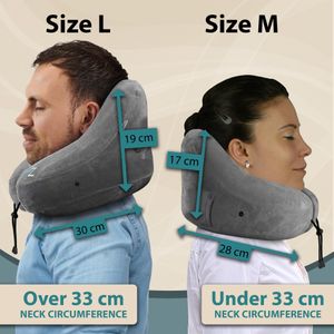 FLOWZOOM Air Travel Pillow – Grey, Lightweight Neck Support