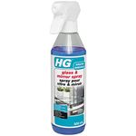 HG Glass & Mirror Spray 500 ml - Streak-free Glass Cleaner - Removes Grease and Dirt from Glass and Mirrors Quickly