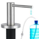 Gappo Upgraded Soap Dispenser for Kitchen Sink Brushed Nickel, Stainless Steel Countertop Pump, Built in Sink Soap Dispenser with 47" Extension Tube kit