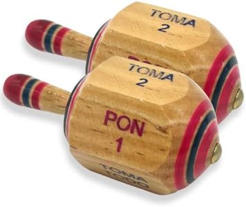 Casa De Queta Toma Todo Mexican Game 3 Inch (2-Pack) - Pirinola Mexicana Spinning Top Game - Premium Mexican Toys, Artesania Mexicana De Primera Calidad