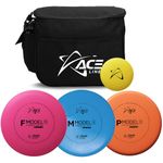 Prodigy Disc 3 Disc Golf Starter Set + Bag | Beginner Disc Golf Set | Contains 1 Driver, 1 Midrange, 1 Putter, 1 Bag & Mini | Frisbee Golf Discs Set | Disc Golf Discs Set With Bag (Colors Vary),