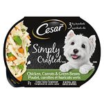 Cesar Simply Crafted Adult Wet Dog Food Chicken, Carrots & Green Beans, 37g Pack of 10